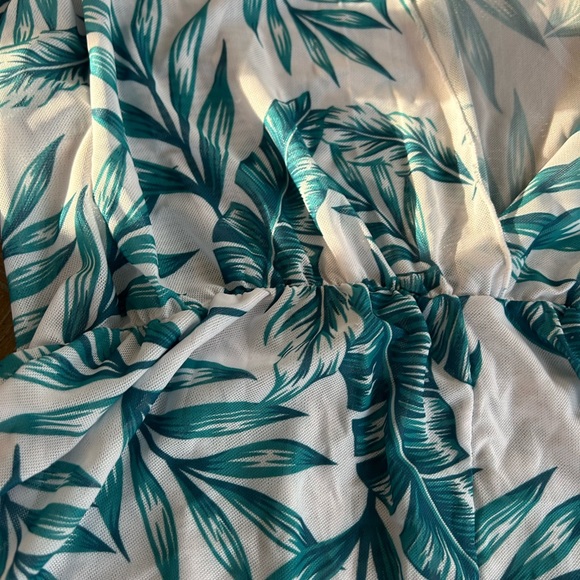 Tropical Triangle Top Bikini Bottoms Matching Romper Cover Up Swim Set Swimsuit - Picture 16 of 16